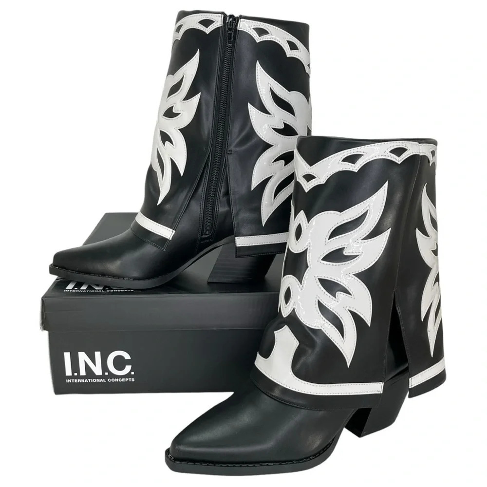 International Concepts Jadiza Western Style Over Ankle Womens Boots Size 7M - Picture 1 of 13